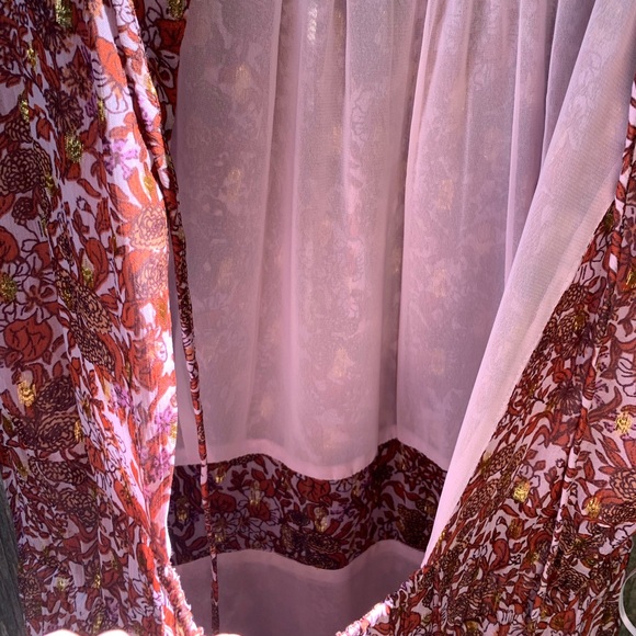 J.Crew Collection Open-back Metallic Clip-dot Dress with side slit Sz 10 - Picture 9 of 9